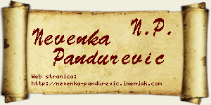 Nevenka Pandurević vizit kartica
